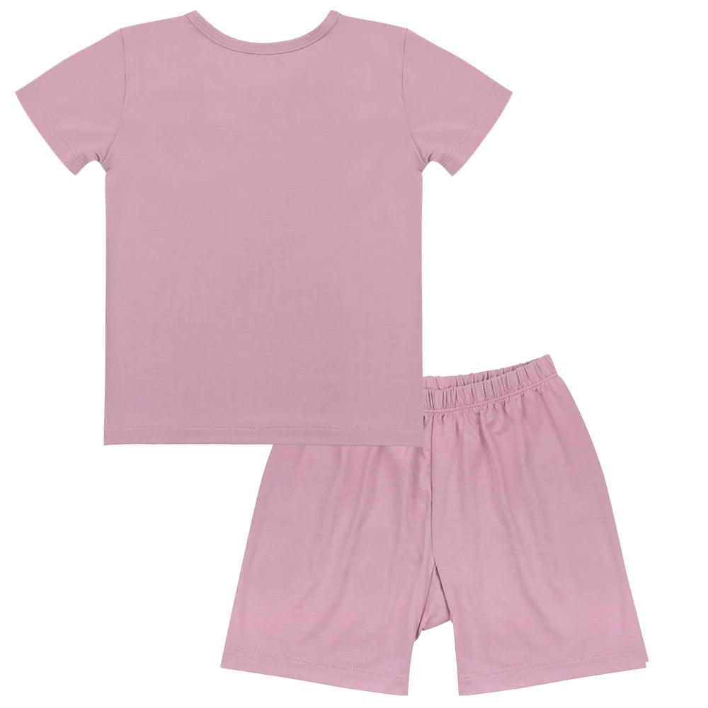 Short Sleeve Shirt Lavender + Shorts Lavender