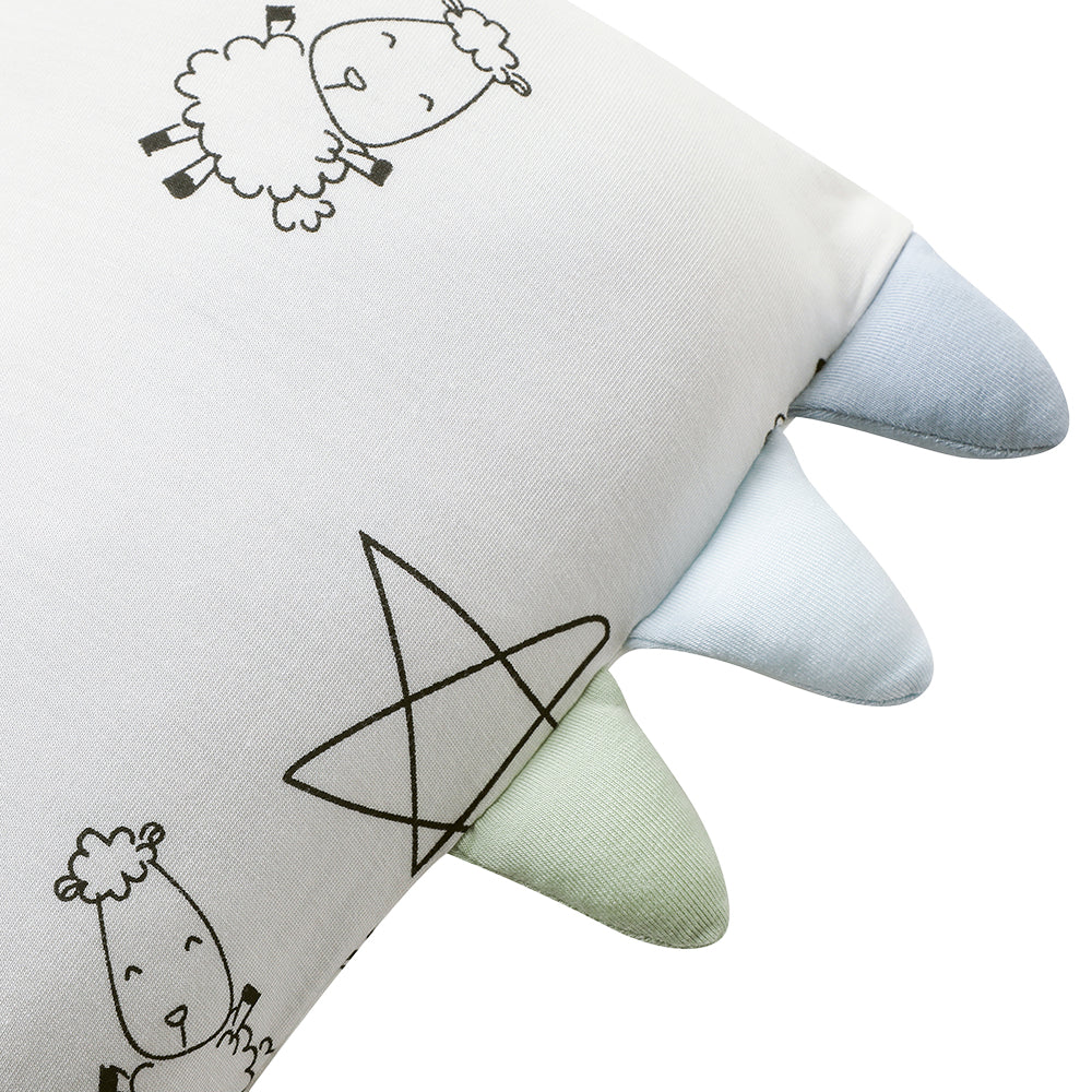 Bed-Time Buddy™ Cute Big Star & Sheepz White with Color tag - Jumbo (size 23x53cm)