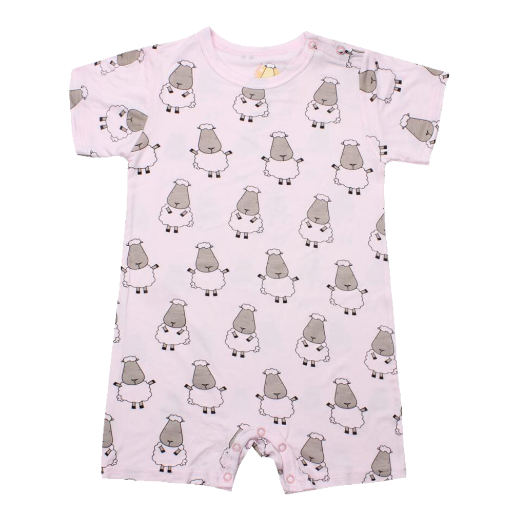 Romper Short Sleeve Pink Big Sheepz