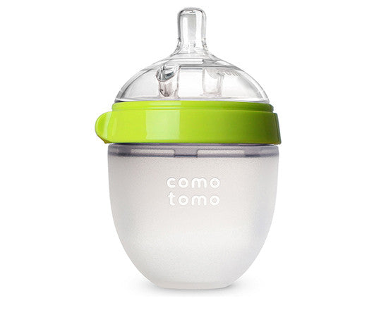 Comotomo Natural Feel Anti-Bacterial Heat Resistance Silicon Baby Bottle 150ml (Green)