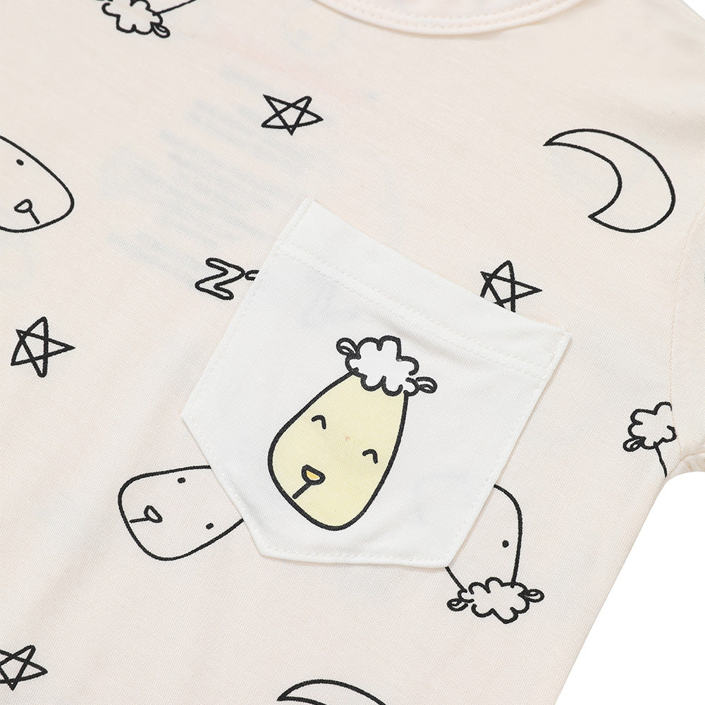 Short Sleeve Shirt Sweet Dreams Baa Baa Yellow + Shorts Sweet Dreams Baa Baa Yellow