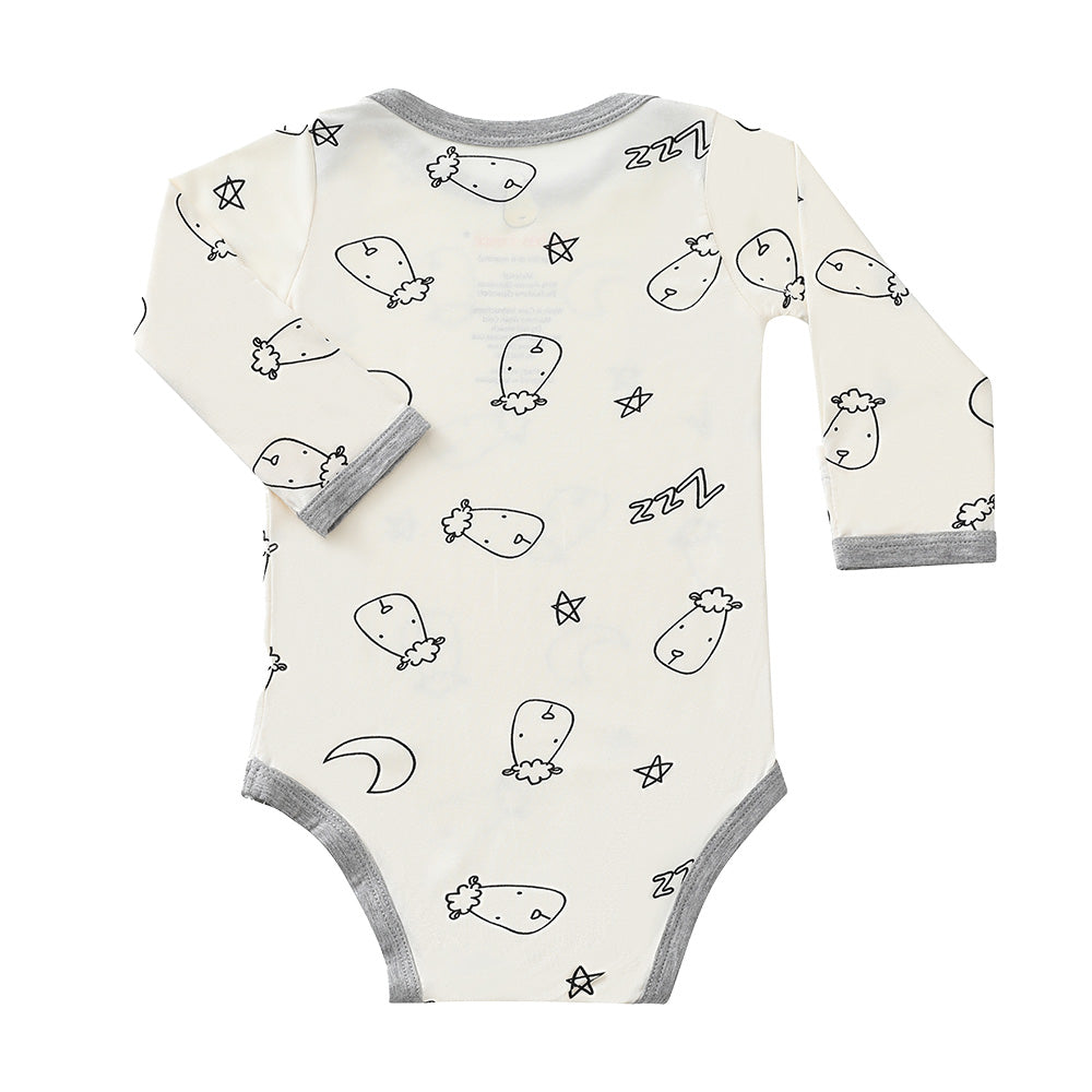 Long Sleeve Onesie Sweet Dreams Baa Baa Yellow