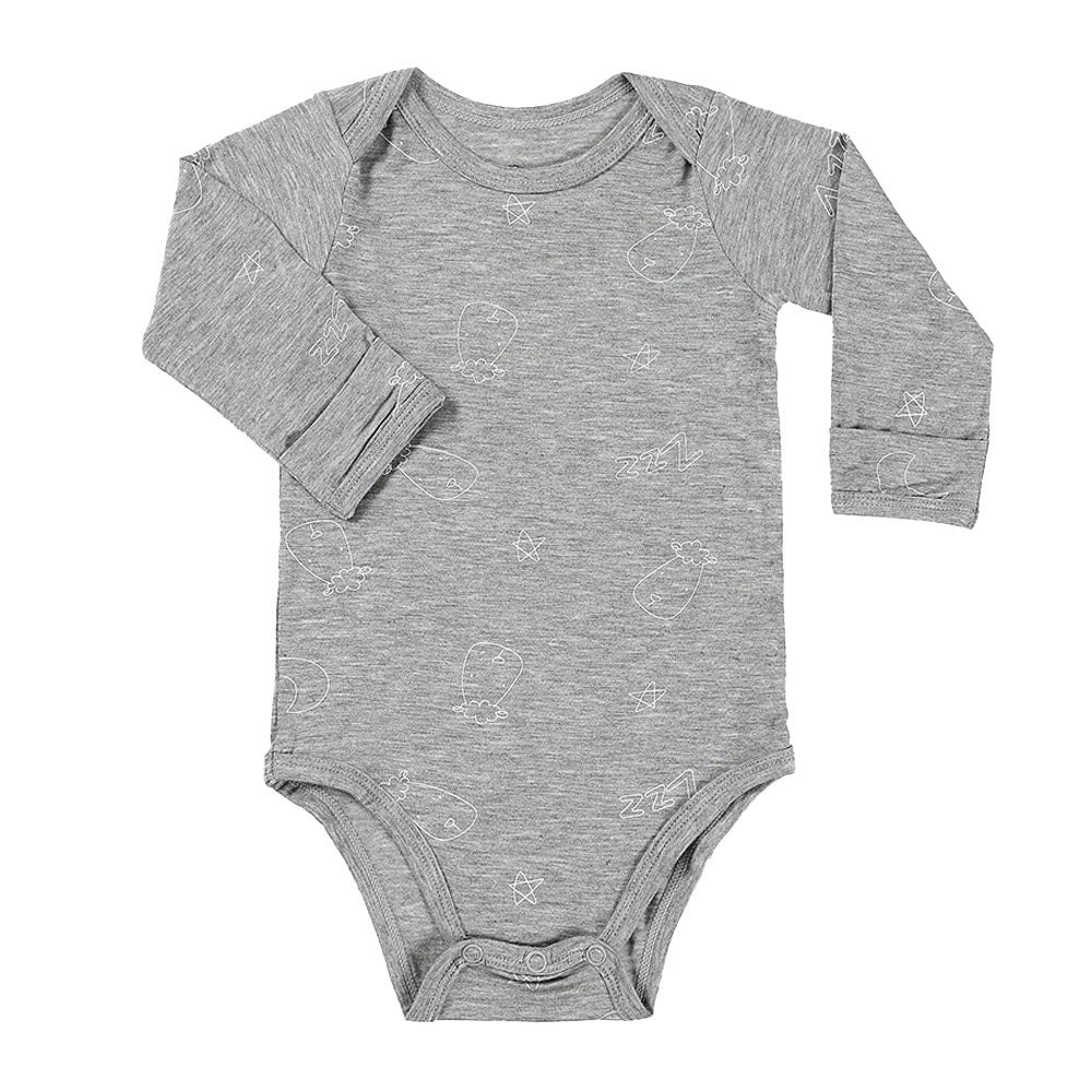 Long Sleeve Onesie Sweet Dreams Baa Baa Grey