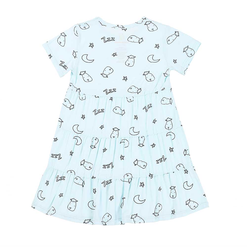 Tiered Dress Sweet Dreams Baa Baa Blue