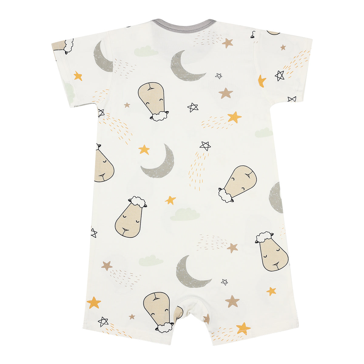 Romper Short Sleeve Goodnight Baa Baa White