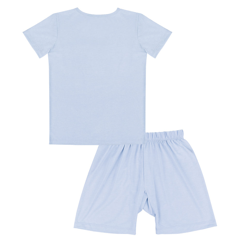 Short Sleeve Shirt Blue + Shorts Blue