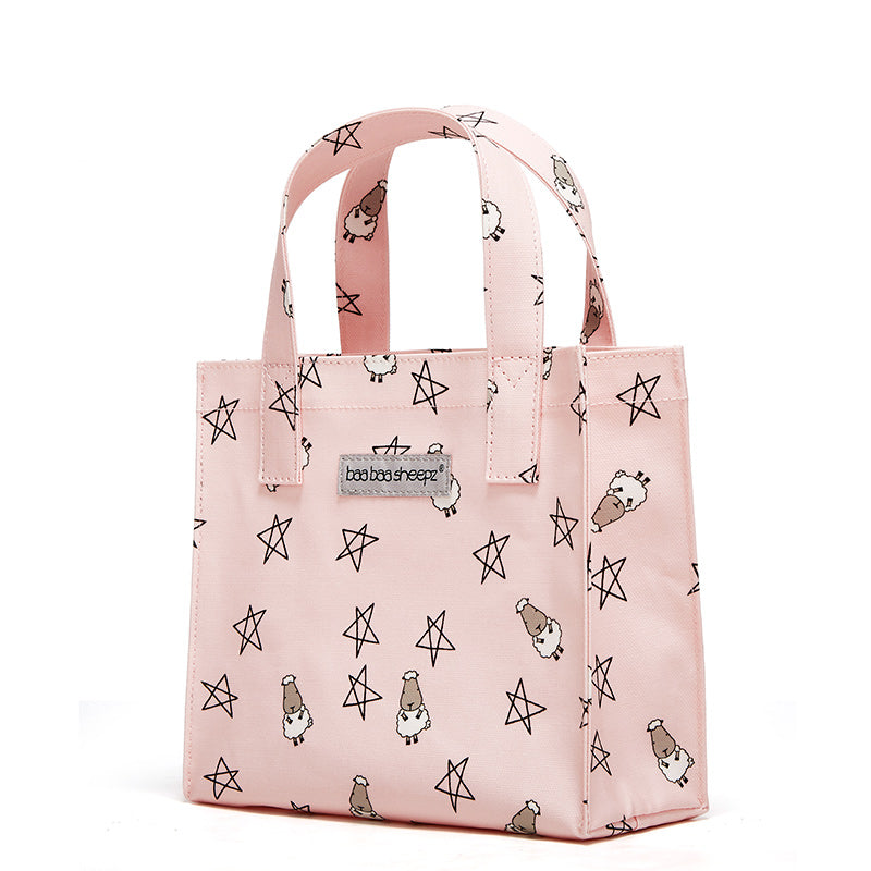 Baa Baa Sheepz Tote Bag Small Star & Sheepz Pink - Small