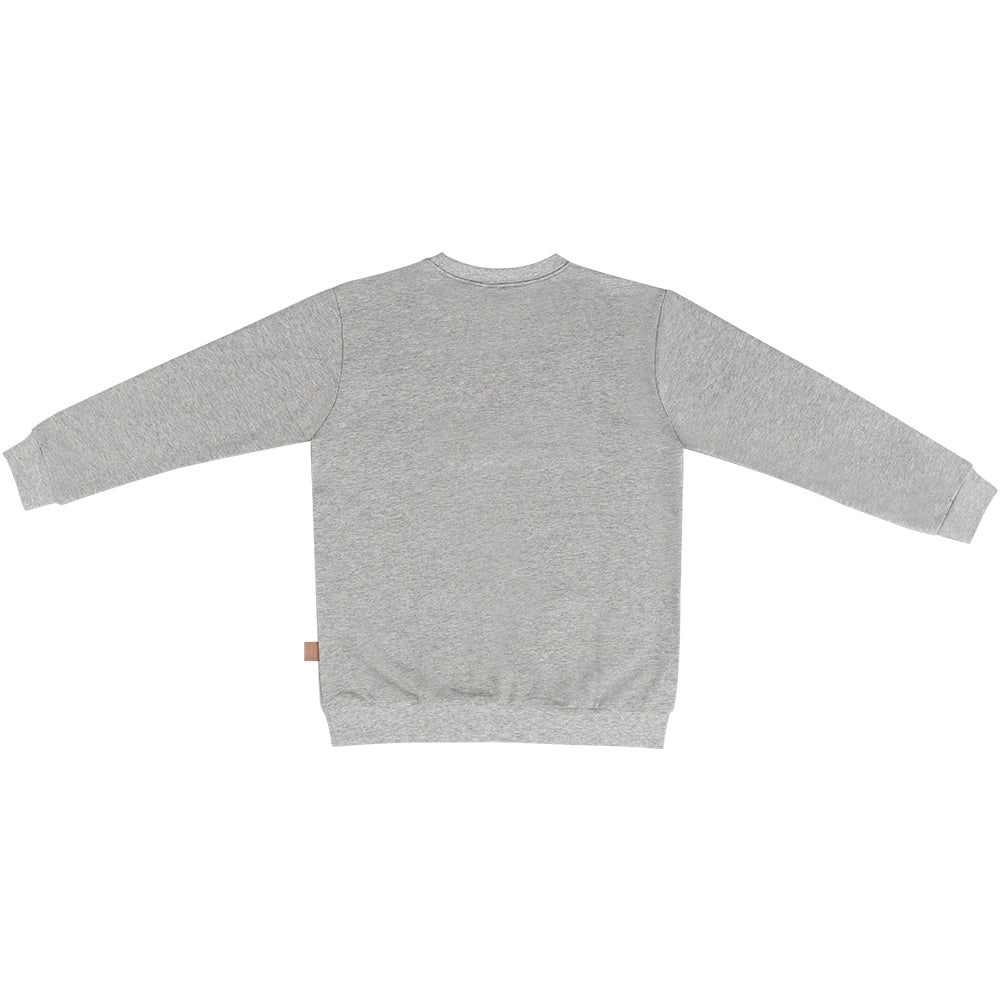 Unisex Long Sleeve Sweatshirt Happy Night Grey