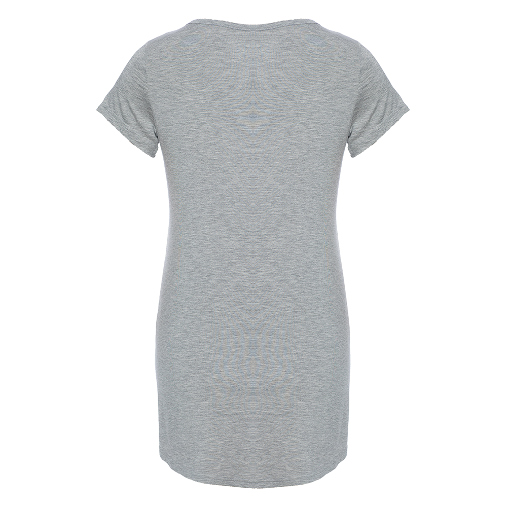 DooDooMooky Maternity & Nursing T-Shirt Mooky Flower Grey