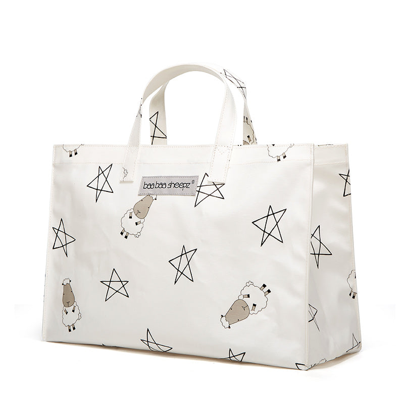 Baa Baa Sheepz Tote Bag Big Star & Sheepz White - Large