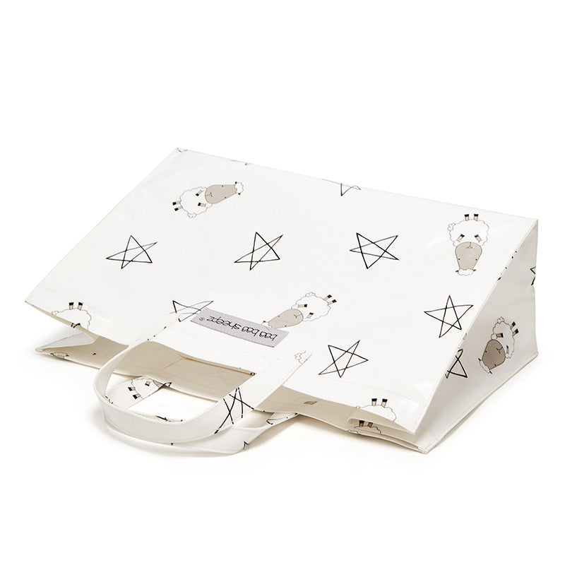 Baa Baa Sheepz Tote Bag Big Star & Sheepz White - Large