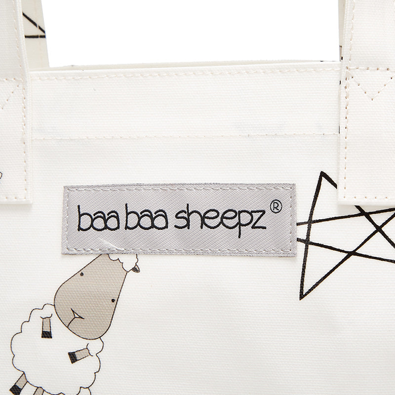 Baa Baa Sheepz Tote Bag Big Star & Sheepz White - Large