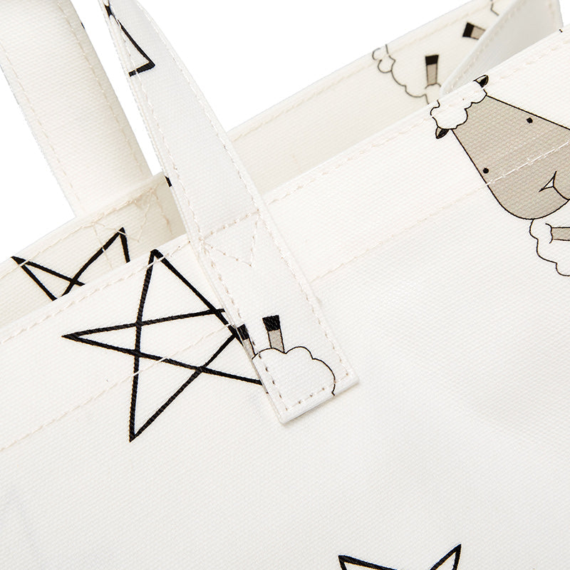 Baa Baa Sheepz Tote Bag Big Star & Sheepz White - Large