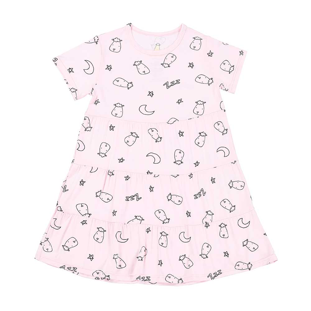 Tiered Dress Sweet Dreams Baa Baa Pink