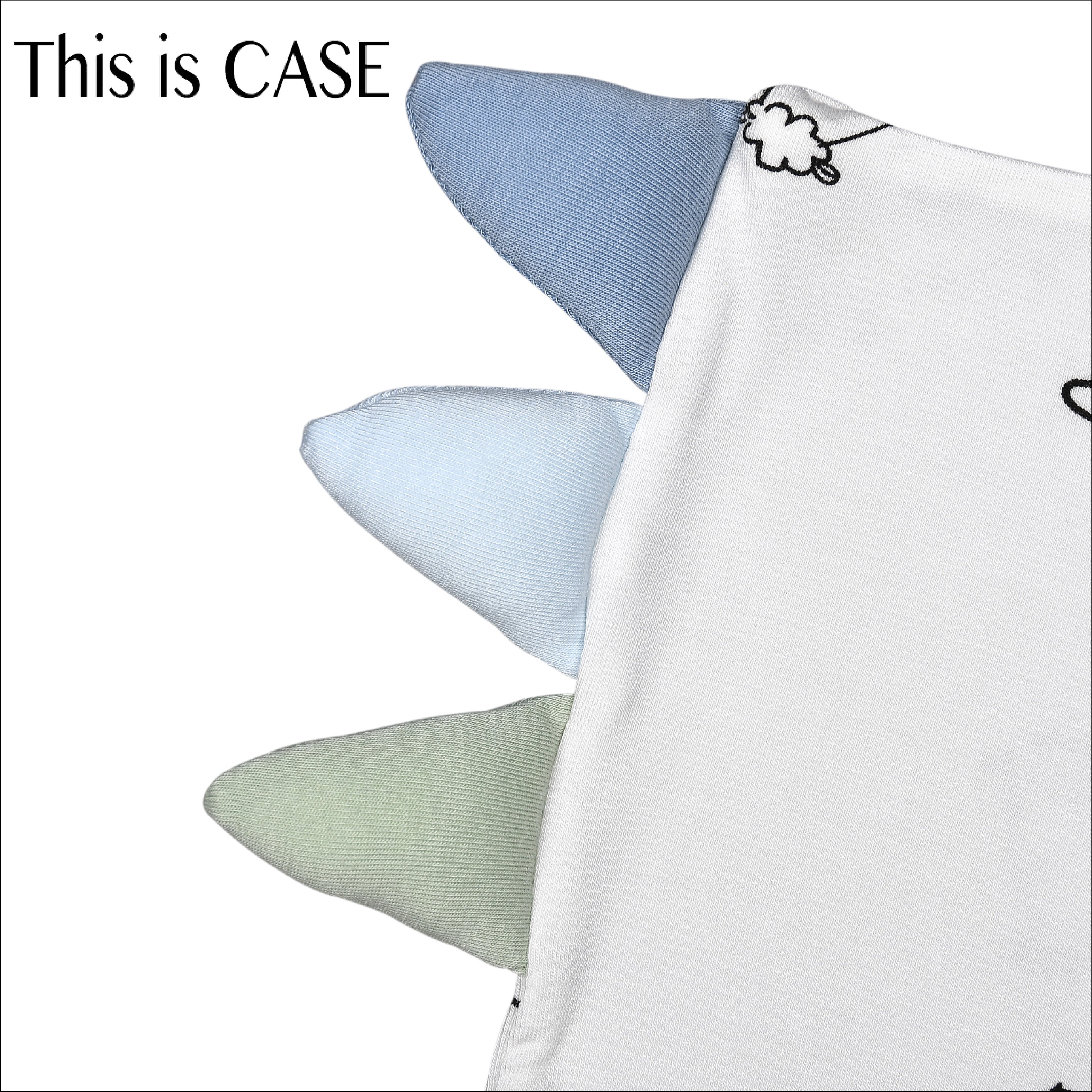 Bed-Time Buddy Case Cute Big Star & Sheepz White with Color tag - Jumbo