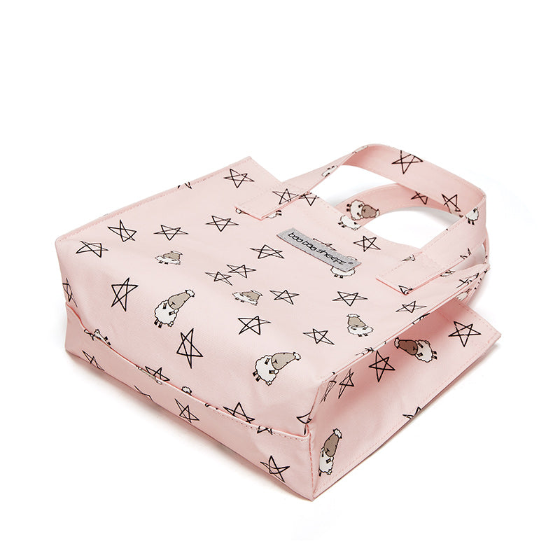 Baa Baa Sheepz Tote Bag Small Star & Sheepz Pink - Small