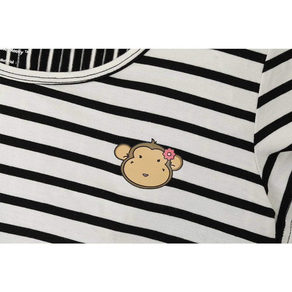 DooDooMooky Maternity & Nursing Dress Black & White Stripe