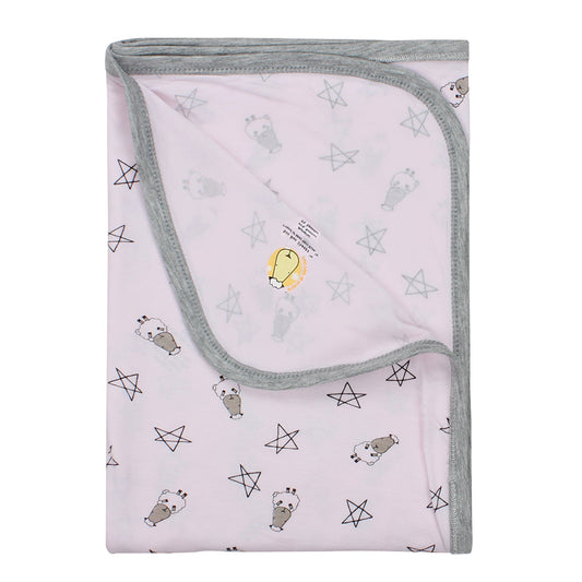 Single Layer Blanket Small Star & Sheepz Pink - 36M