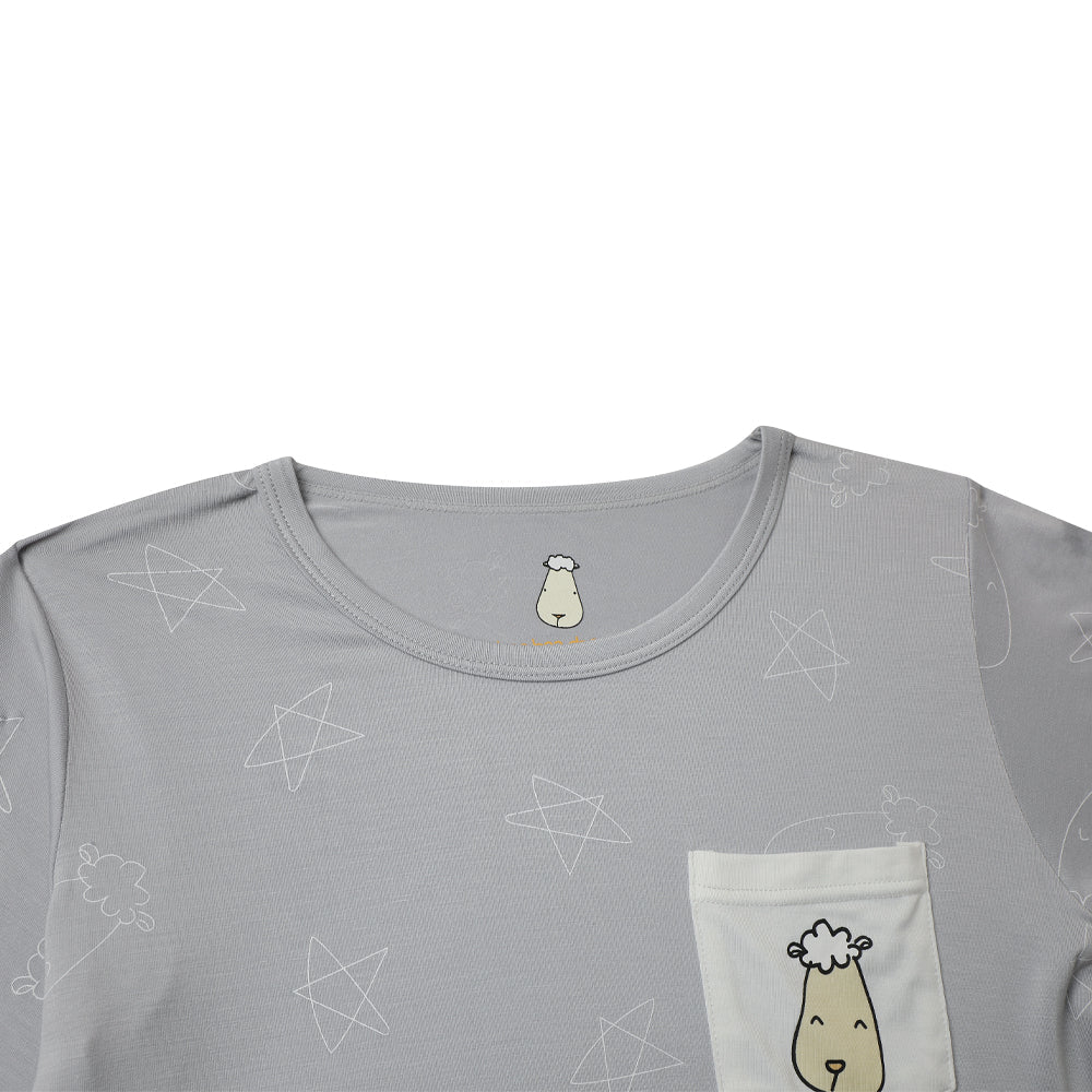 Pyjamas Set Cute Big Star & Head Grey + Cute Big Star & Head Grey