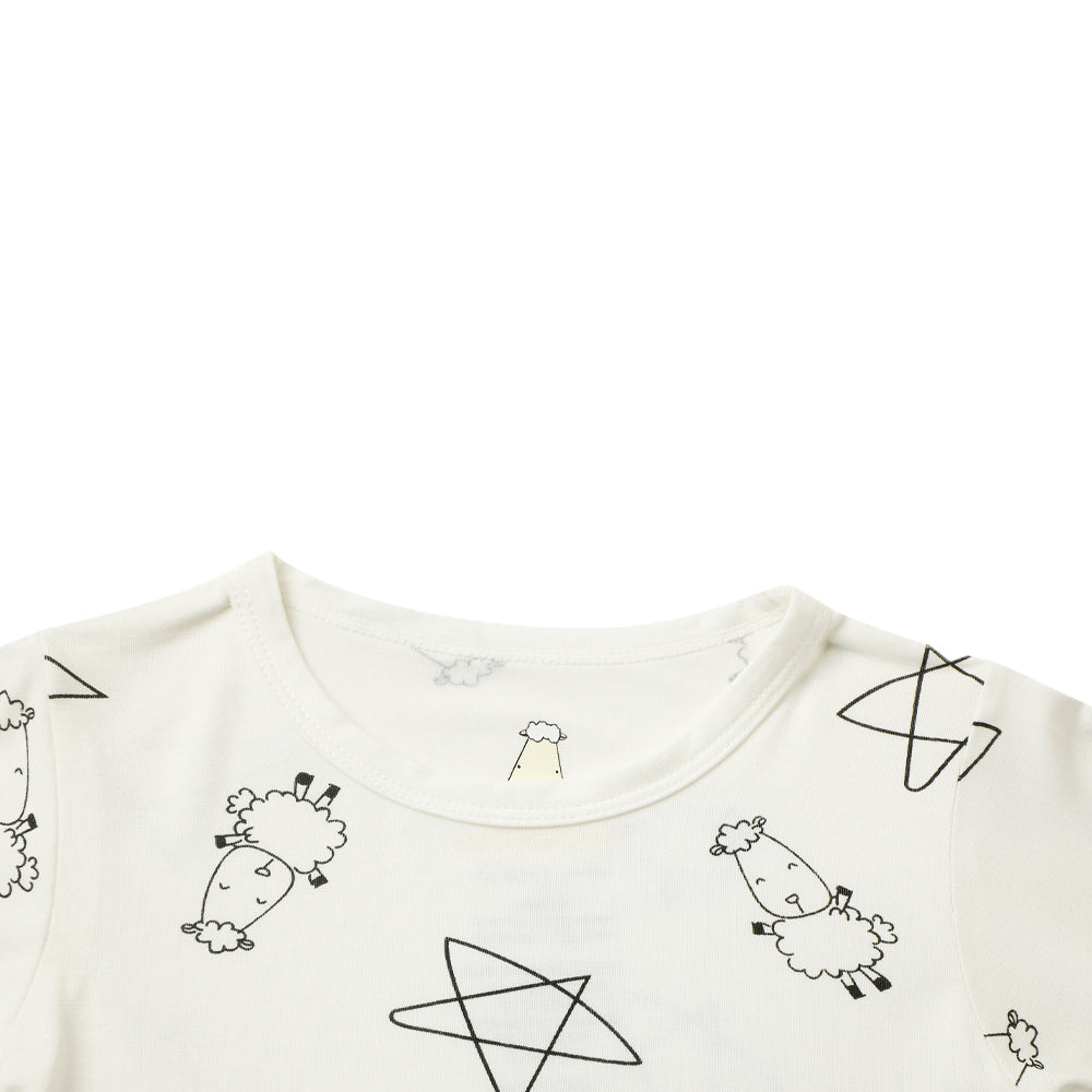 Pyjamas Set Cute Big Star & Sheepz White + Cute Big Star & Sheepz White