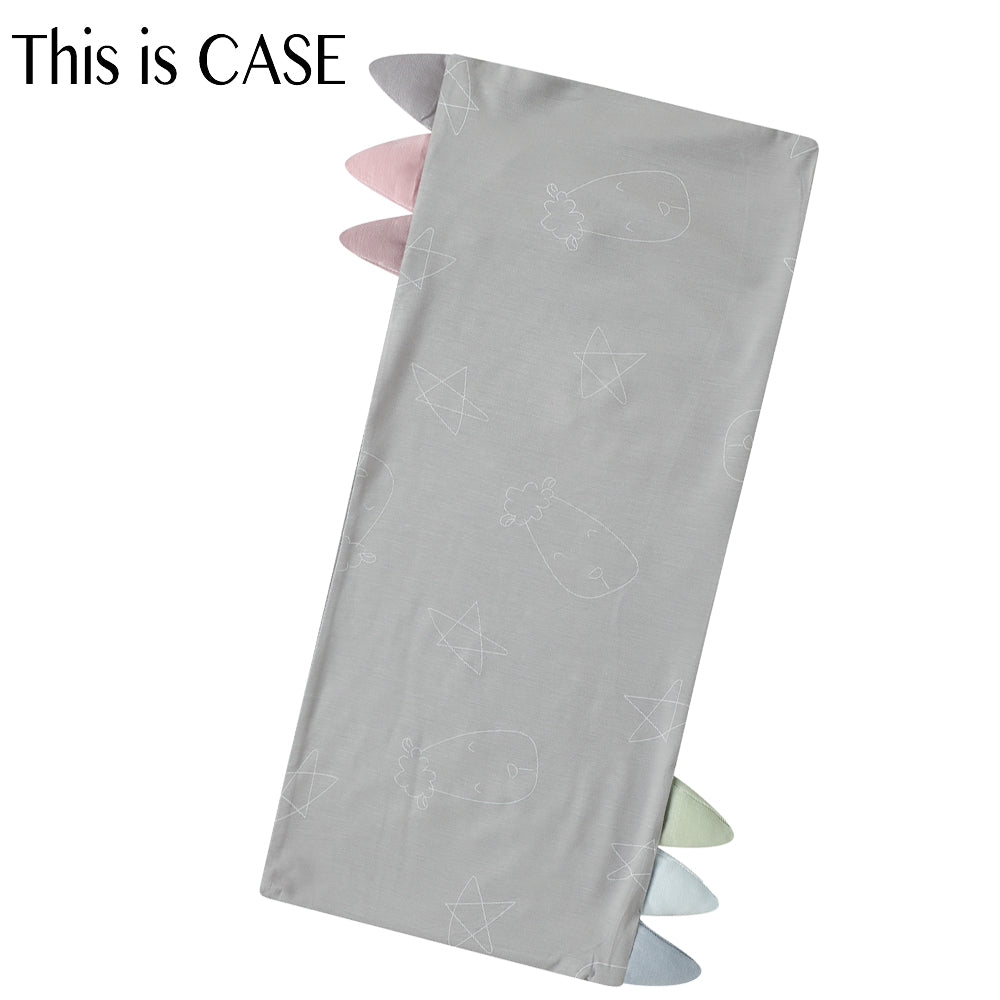 Bed-Time Buddy Case Cute Big Star & Head Grey with Color tag - Jumbo