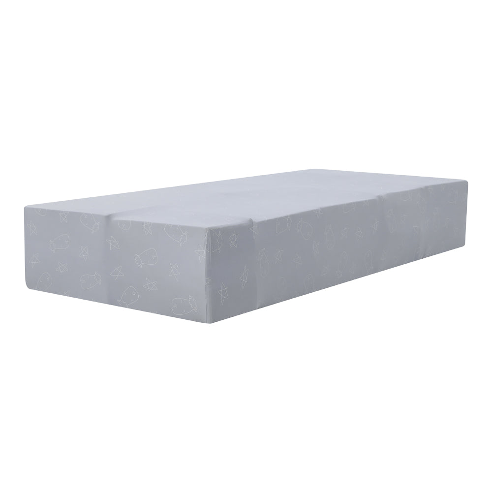 Mattress Sheet Cute Big Star & Head Grey