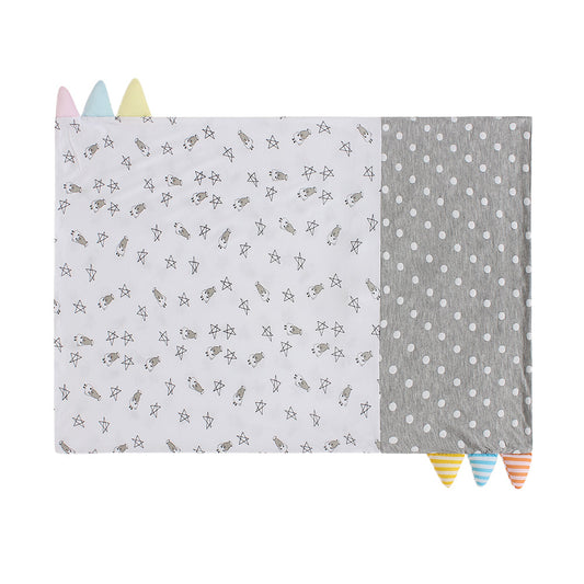 Bed-Time Buddy™ Case Small Star & Sheepz White + Polka Dot Grey with Color & Stripe Tag - Adult