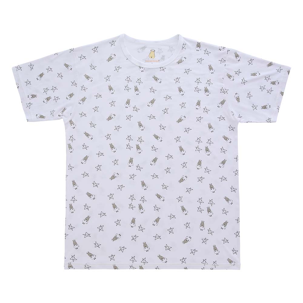 Unisex Short Sleeve T-Shirt Small Star & Sheepz White