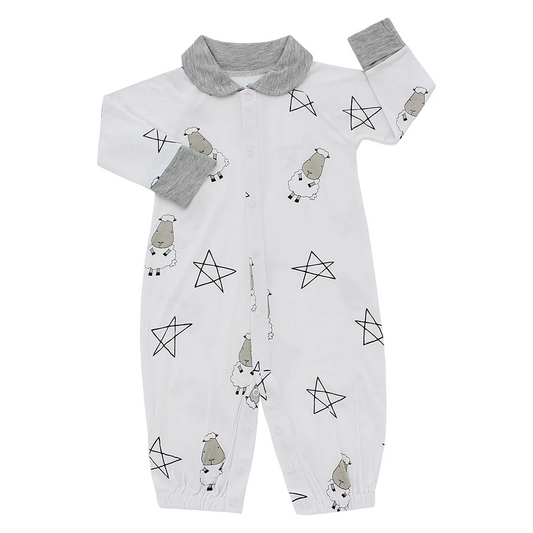 Convertible Gown & Romper Big Star & Sheepz White