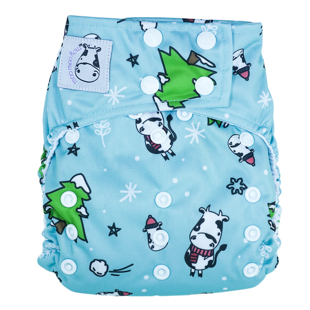 Cloth Diaper One Size Snap - Winter