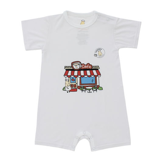 SPECIAL EDITION - Romper Short Sleeve Café White
