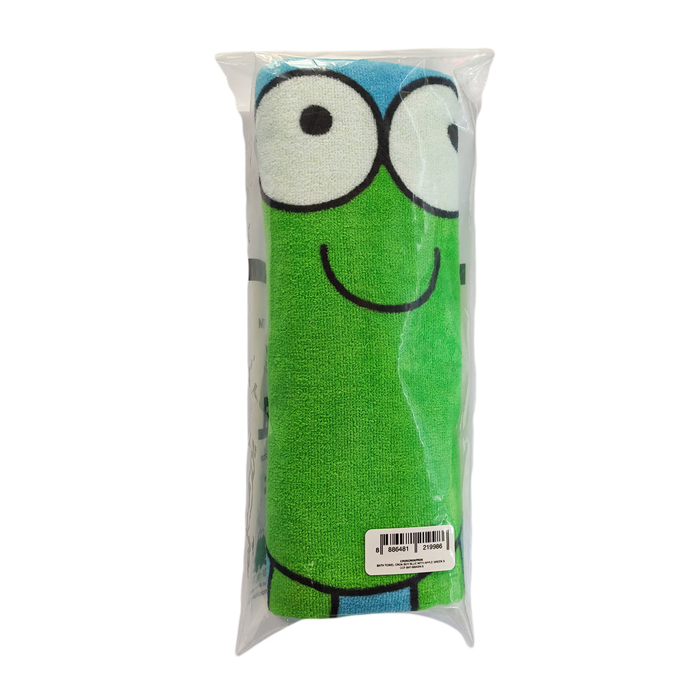 CrokCrokFrok Bath Towel Crok Boy - Blue with Apple Green - Small