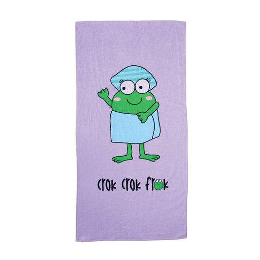 CrokCrokFrok Bath Towel Crok Mama - Purple with Pink - Small