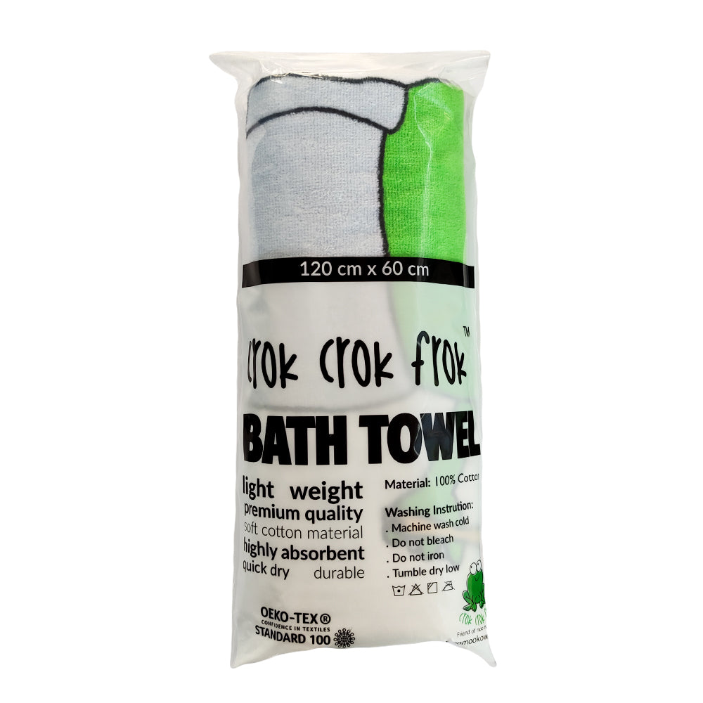 CrokCrokFrok Bath Towel Crok Family - White - Small