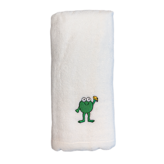 CrokCrokFrok Bamboo Towel Crok Boy for Baby & Kids - White - Small