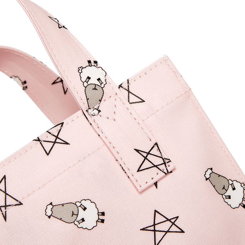 Baa Baa Sheepz Tote Bag Small Star & Sheepz Pink - Small