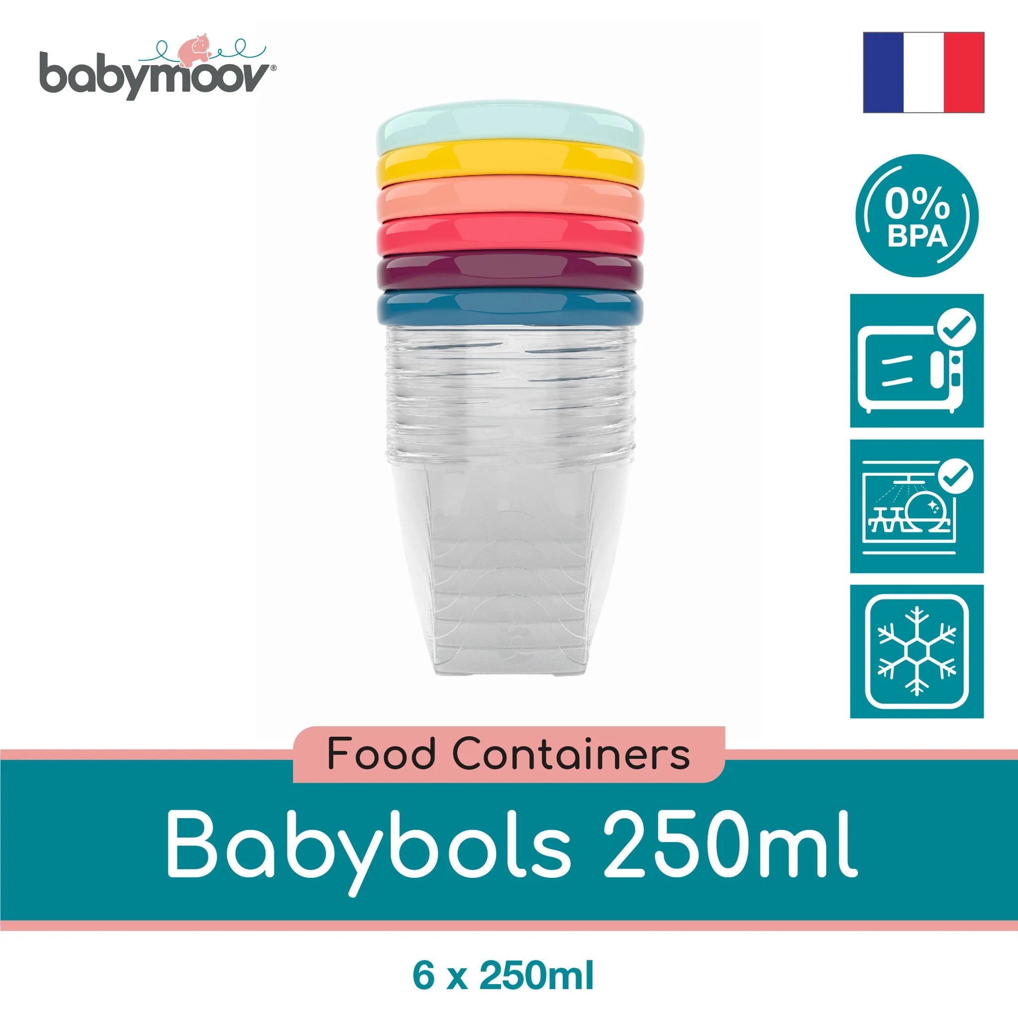 Babymoov Babybols Food Storage (6 x 250mL)