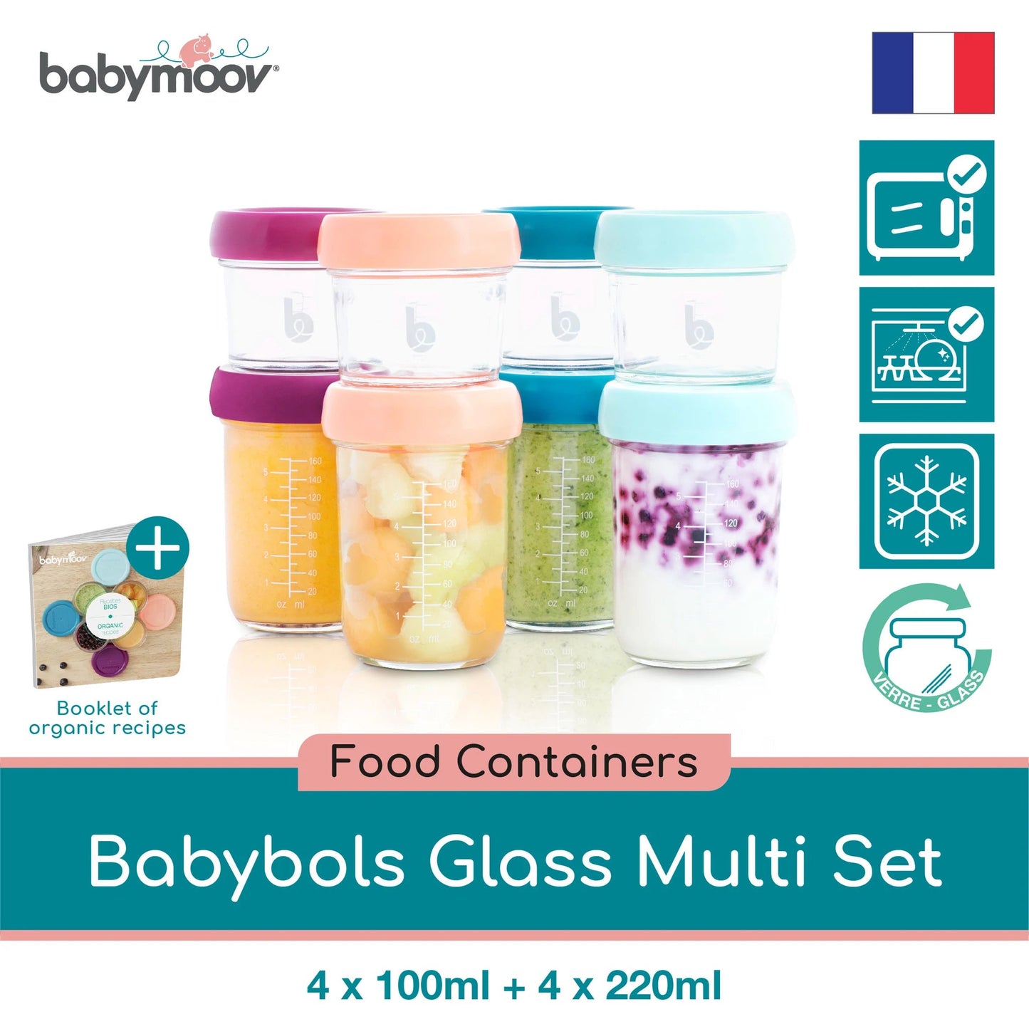 Babymoov Babybols Glass Food Container Multi Set