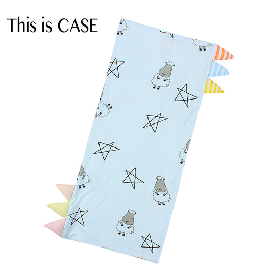 Bed-Time Buddy™ Case Big Star & Sheepz Blue with Color & Stripe tag - Medium