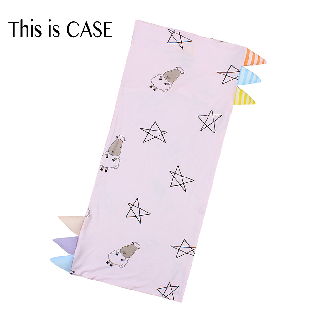 Bed-Time Buddy™ Case Big Star & Sheepz Pink with Color & Stripe tag - Jumbo