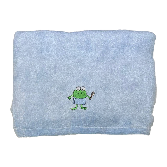 CrokCrokFrok Bamboo Towel for Kids & Adult - Blue - Large