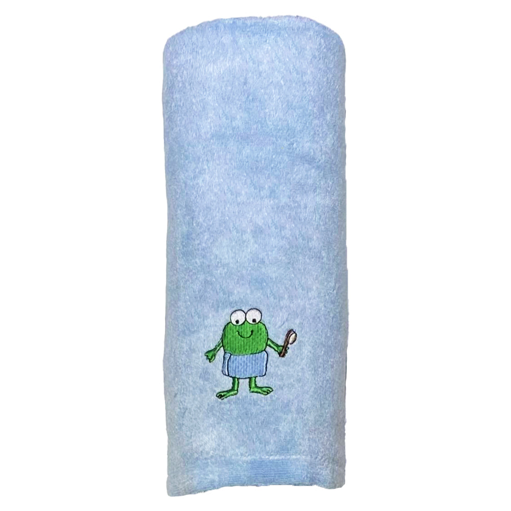 CrokCrokFrok Bamboo Towel for Kids & Adult - Blue - Large