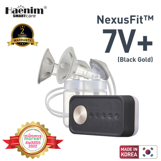 Haenim NexusFit™ 7V+ Portable Electric Breast Pump - Black Gold
