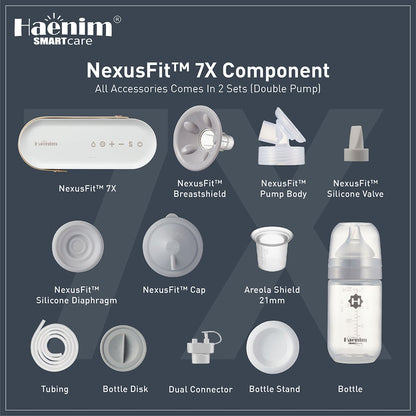 Haenim NexusFit™ 7X Handy Electric Breast Pump - White Ivory