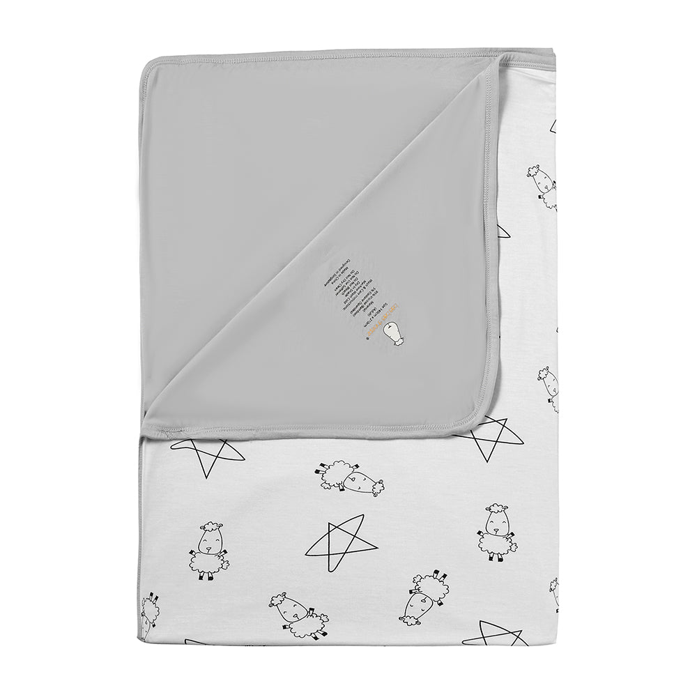 Double Layer Blanket Cute Big Star & Sheepz White Kids