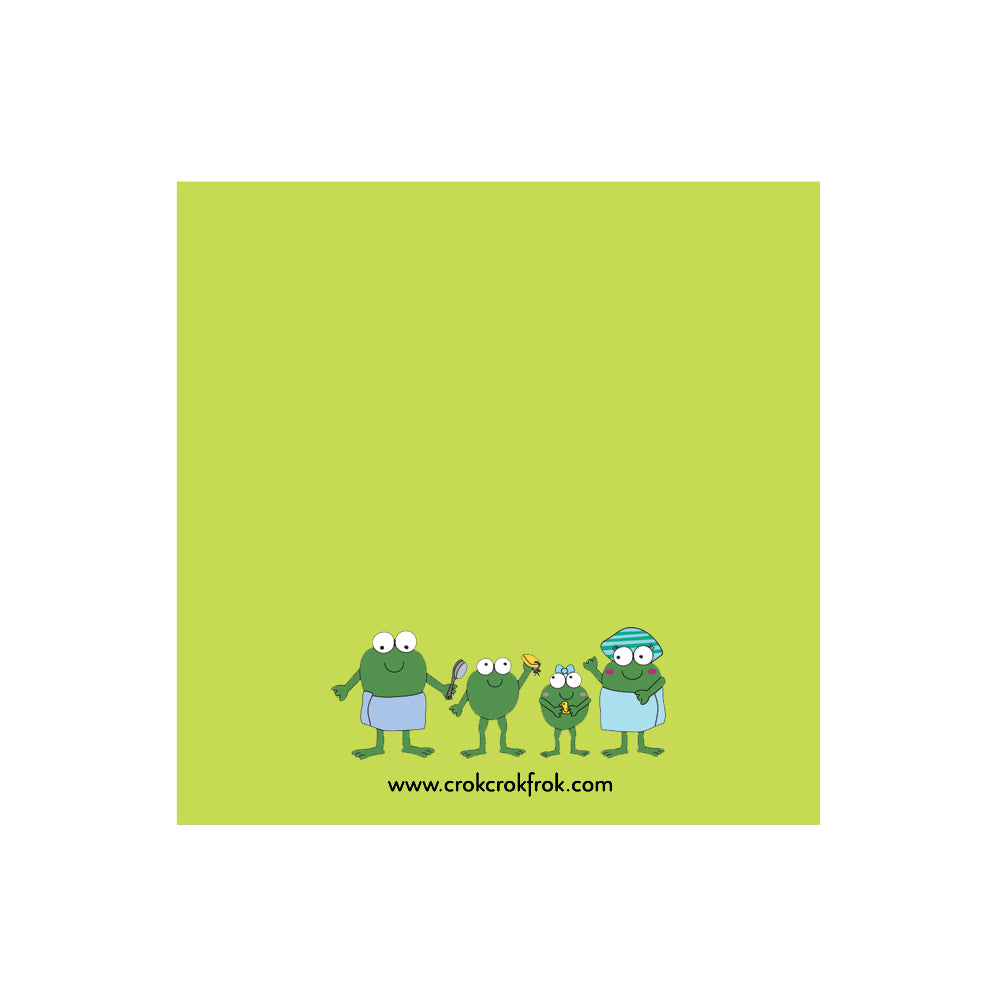 Greetings Card - Crok Crok Frok Green