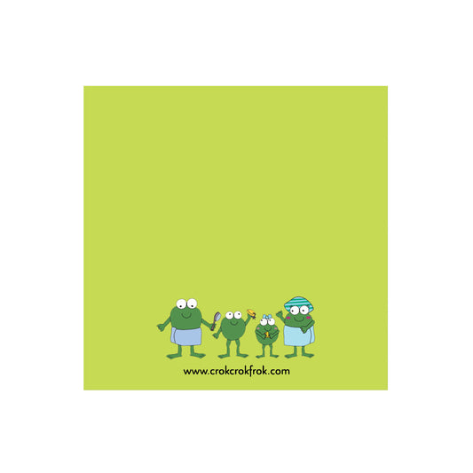 Greetings Card - Crok Crok Frok Green
