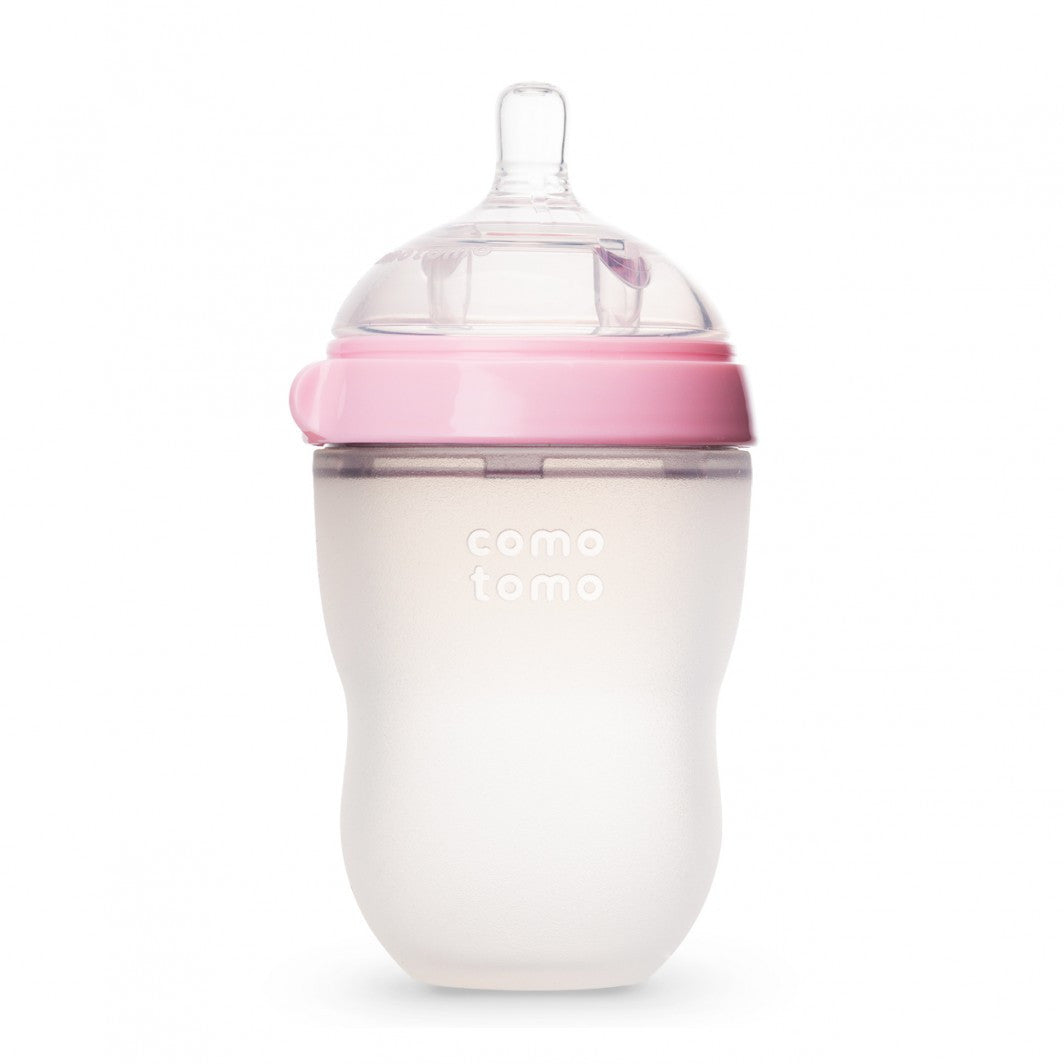 Comotomo Silicone Bottle, 250ml, Pink