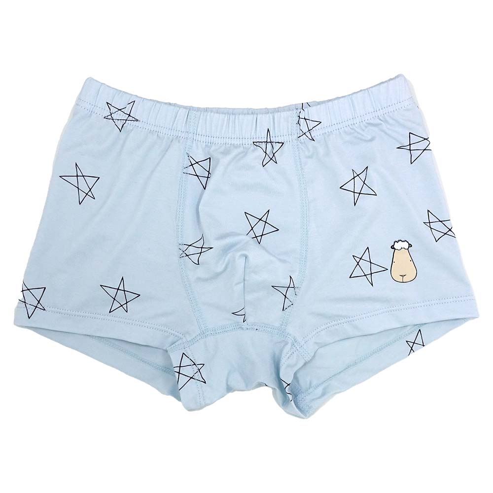 Boys Boxer A Small Star Light Blue-M