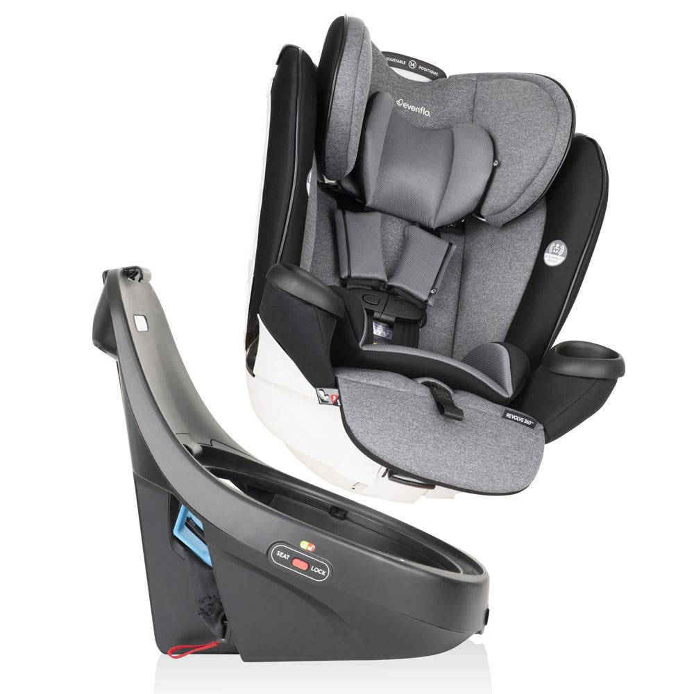 Evenflo Gold Revolve360 Rotational All-in-One Convertible Car Seat - Moonstone Gray / Onyx Black